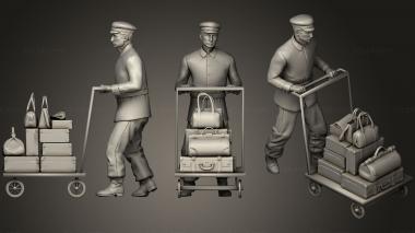 Military figurines staff passengers01 3d model